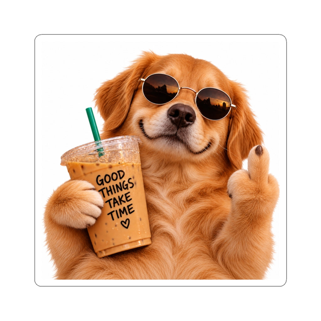 Dog Pointing Middle Finger Sticker