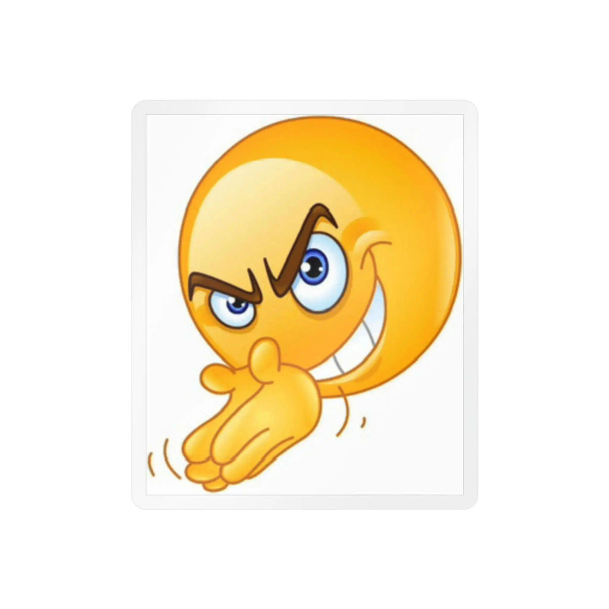 Devious Emoji Kiss-Cut Vinyl Decal Printify