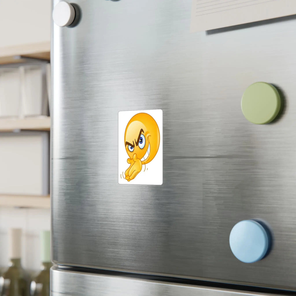 Devious Emoji Kiss-Cut Vinyl Decal Printify