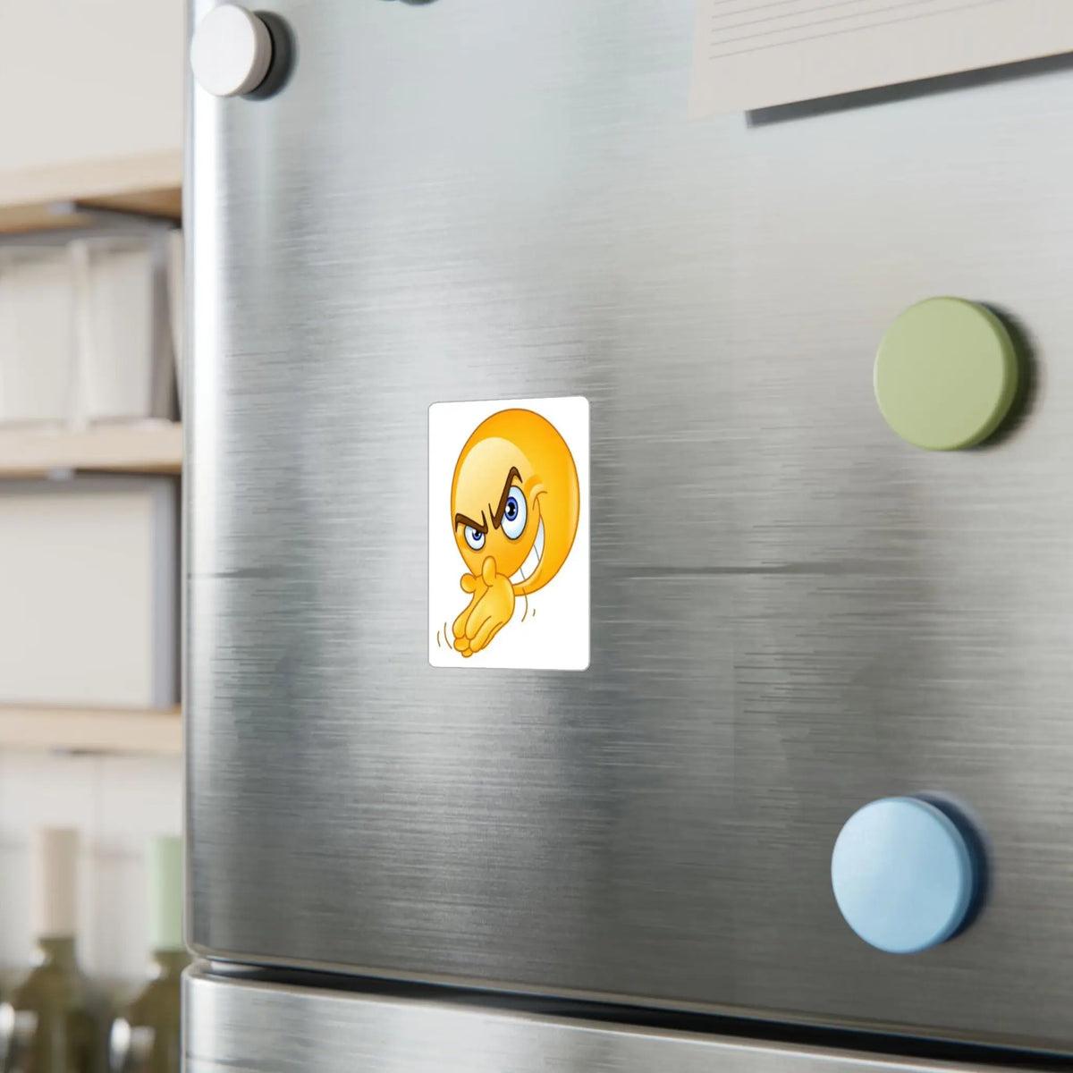Devious Emoji Kiss-Cut Vinyl Decal Printify