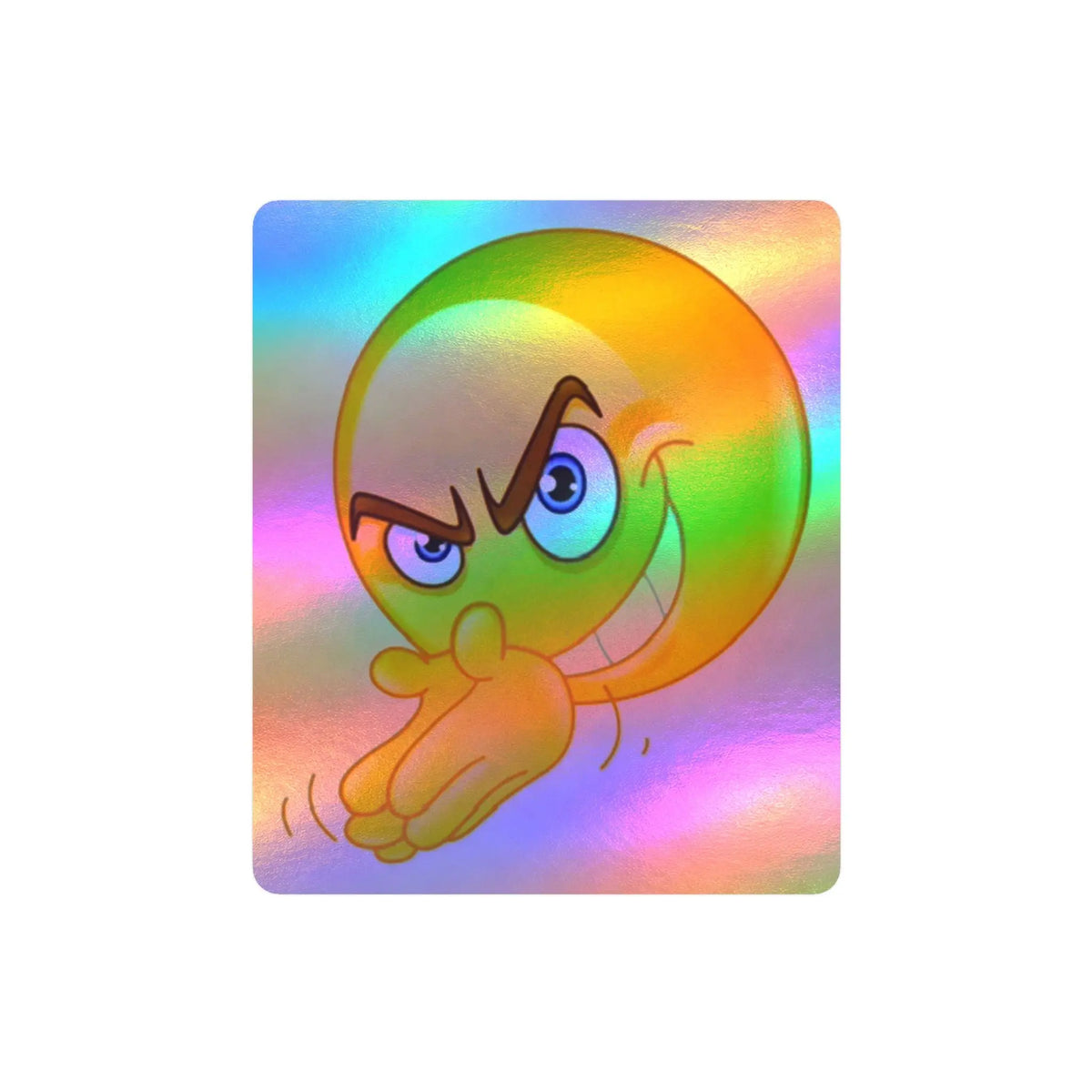 Devious Emoji Kiss-Cut Vinyl Decal Printify