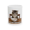 After One Snack Break Cat Ceramic Mug Printify