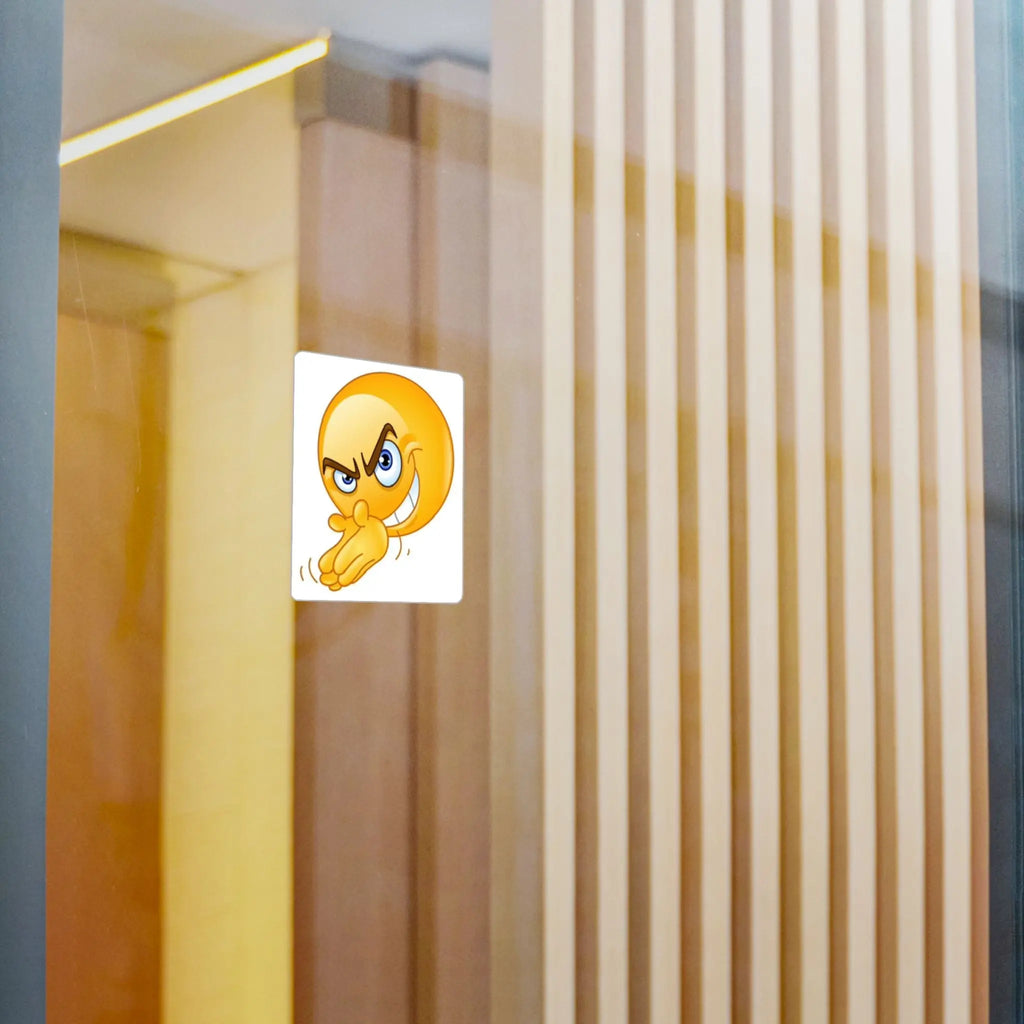 Devious Emoji Kiss-Cut Vinyl Decal Printify