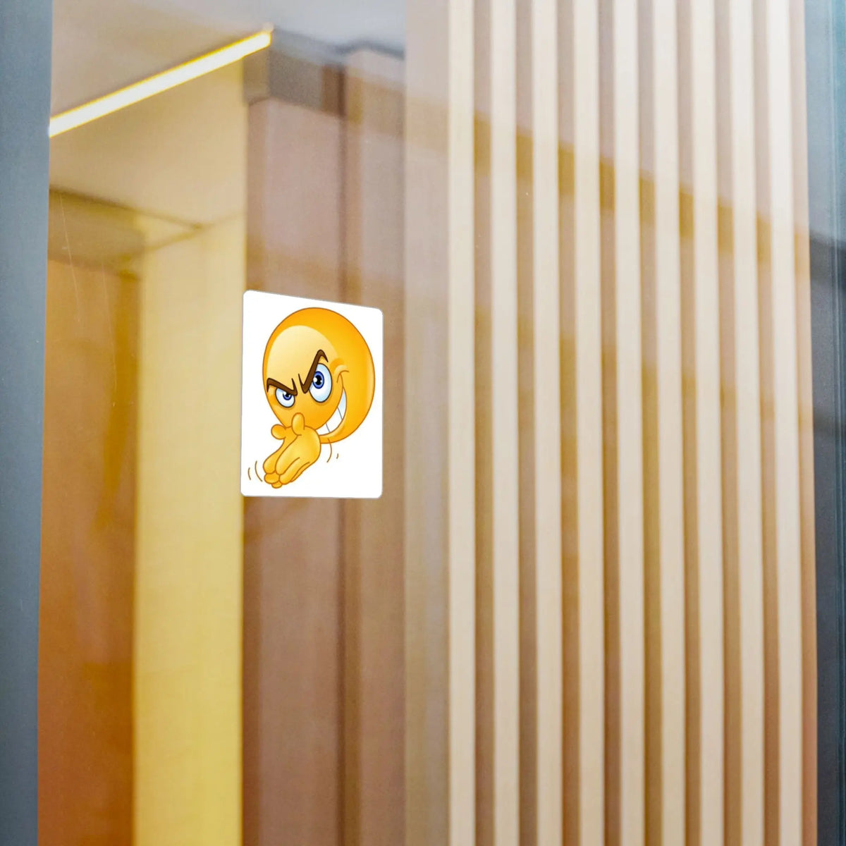 Devious Emoji Kiss-Cut Vinyl Decal Printify