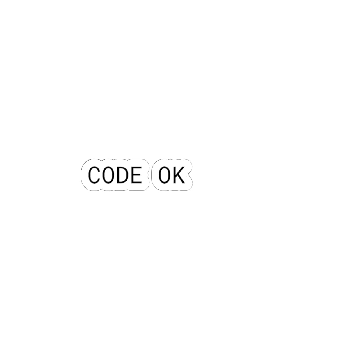 CODE OK | Developer Status Sticker Printify