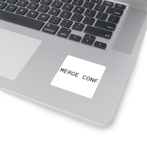 MERGE CONFLICT Square Developer Sticker | Digital Nodal Printify