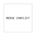 MERGE CONFLICT Square Developer Sticker | Digital Nodal Printify