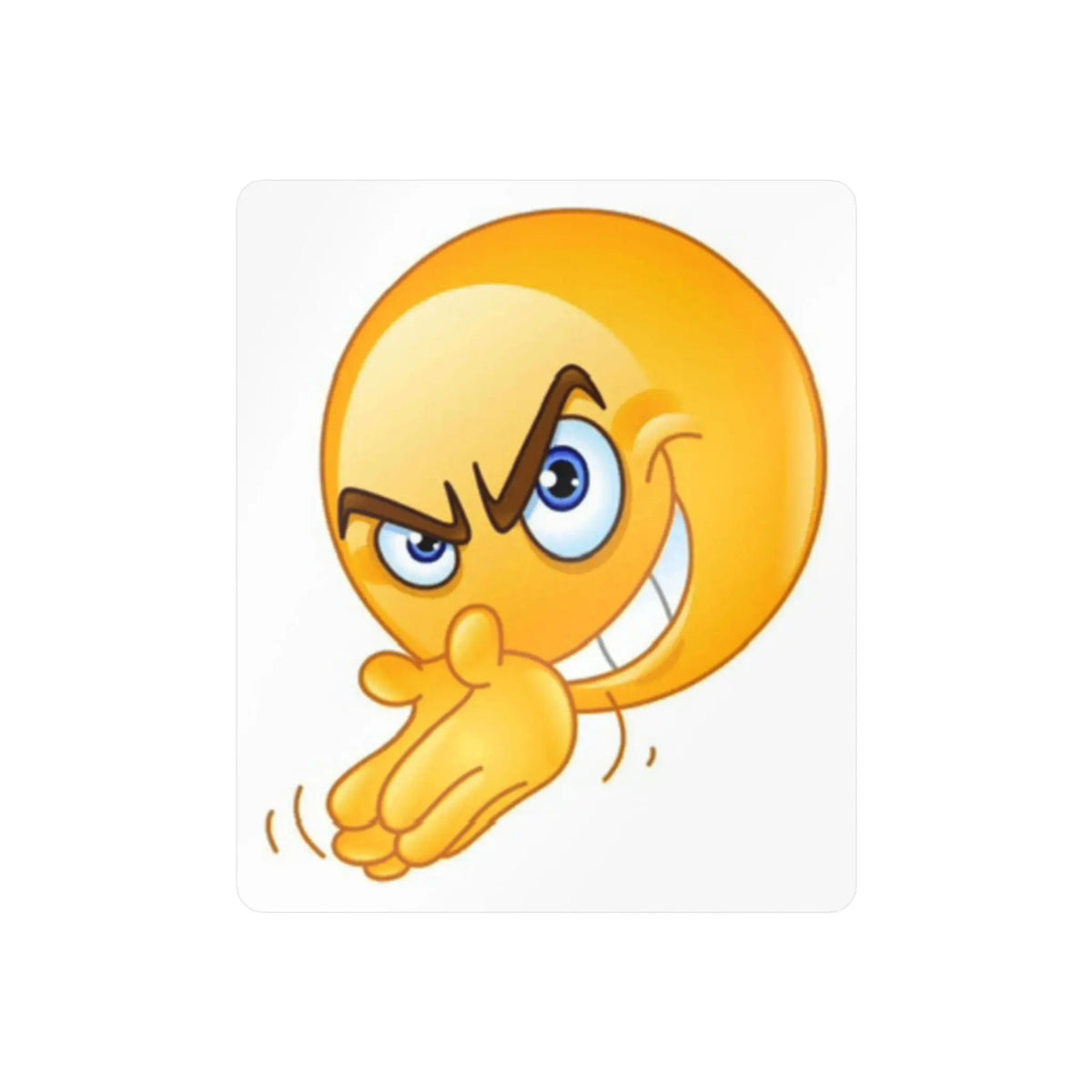 Devious Emoji Kiss-Cut Vinyl Decal Printify