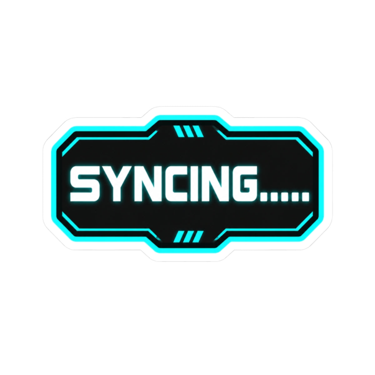 SYNCING...... Cyber Terminal Sticker | Programmer Laptop Decal Printify