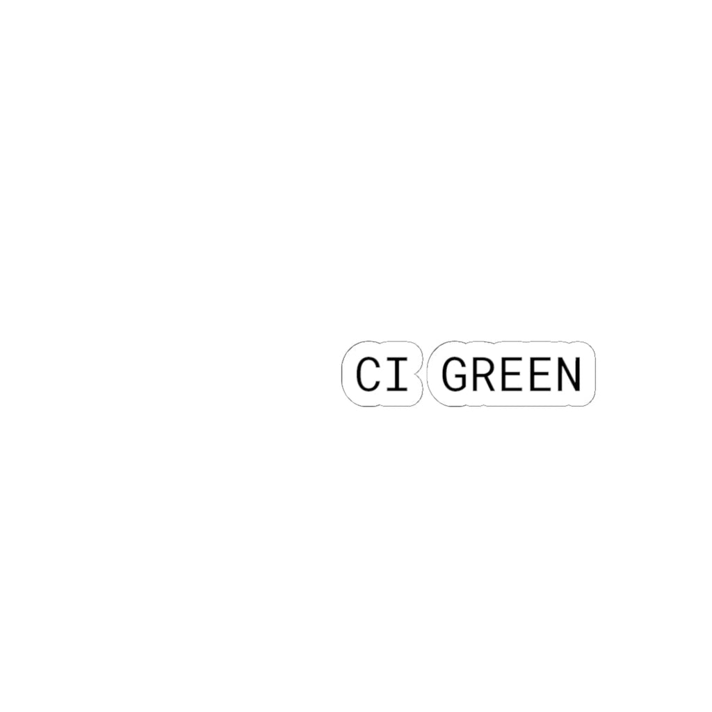 CI GREEN | Developer Status Sticker Printify
