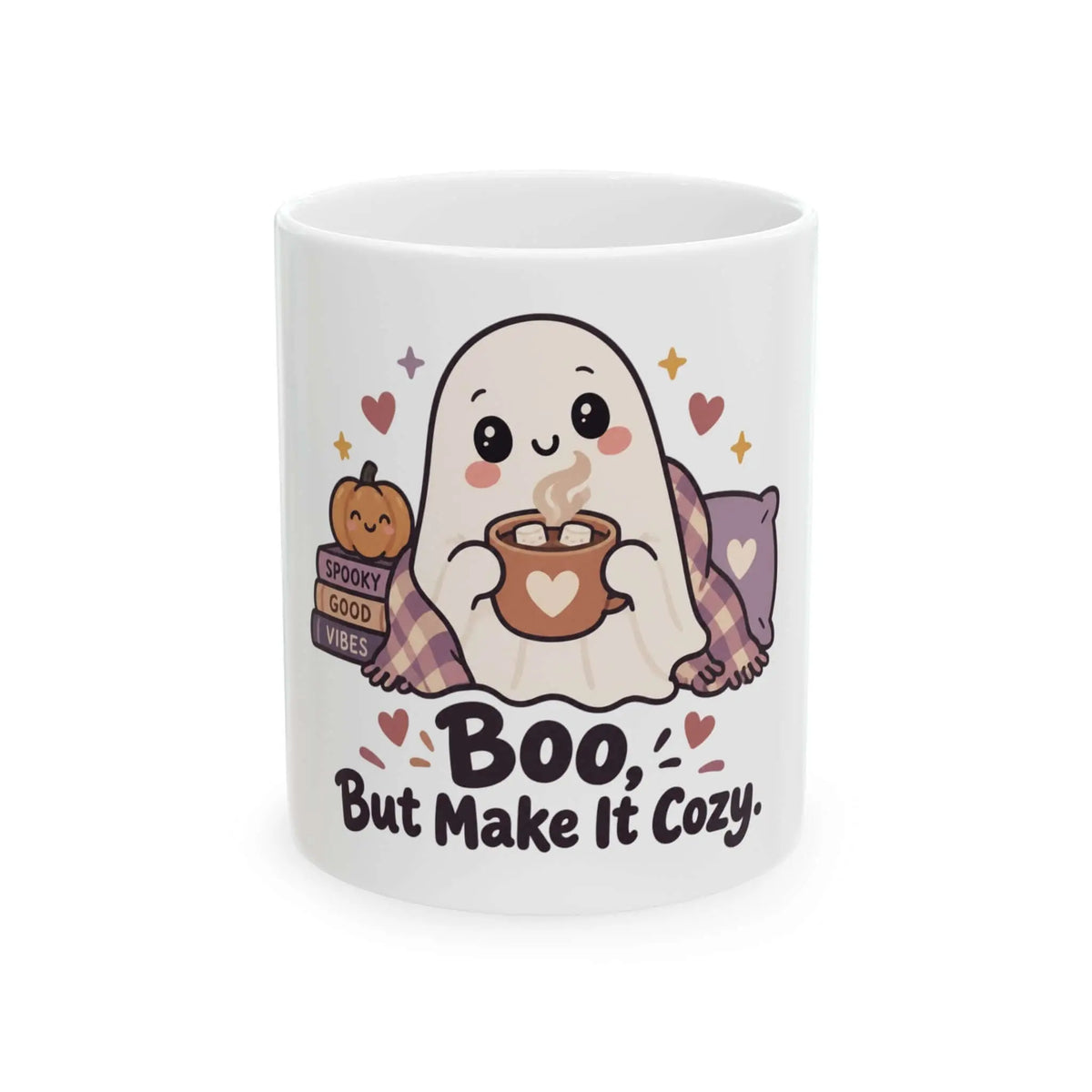 Boo But Make It Cozy Ghost Halloween Mug Printify