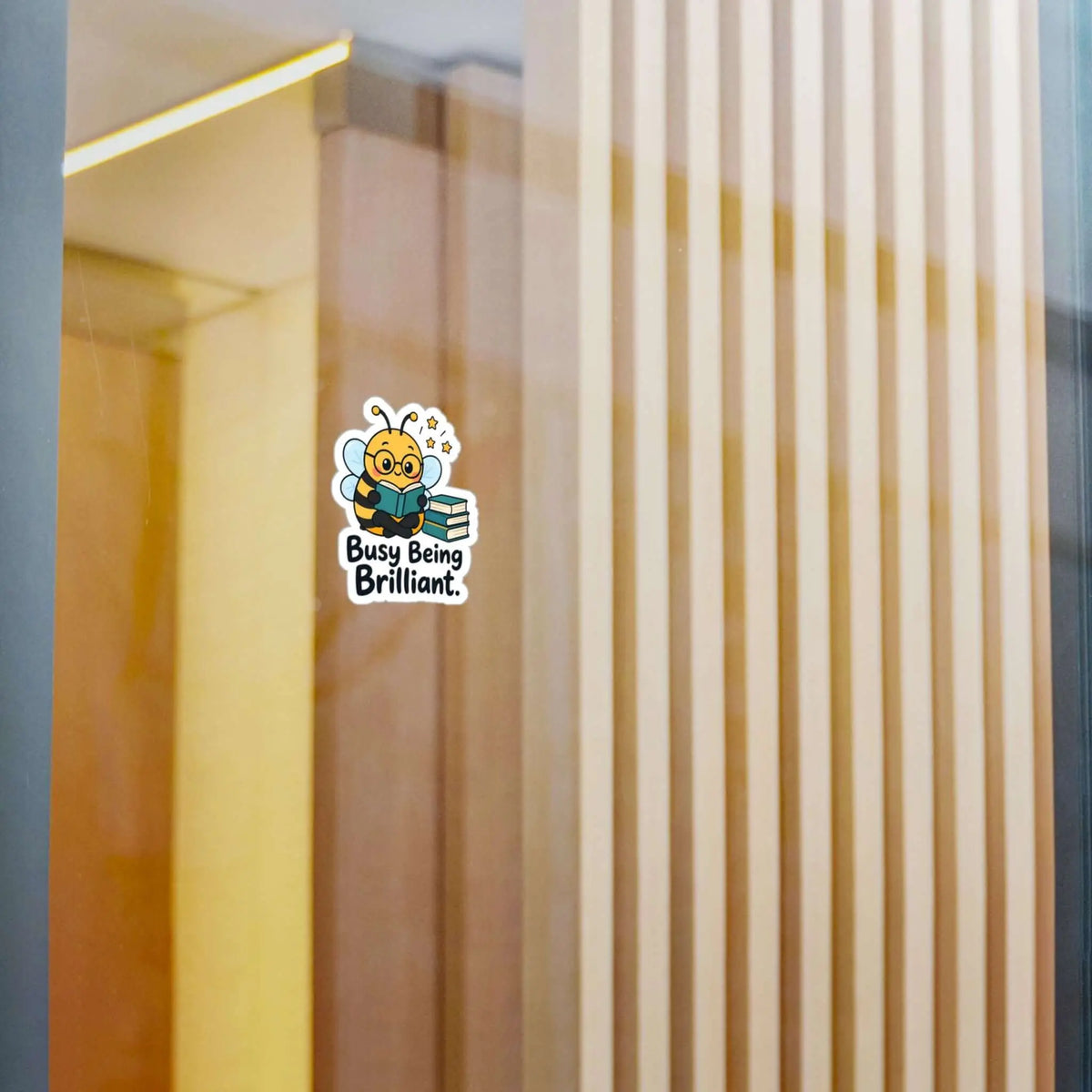 Busy Being Brilliant Bee Kiss-Cut Vinyl Decal Printify