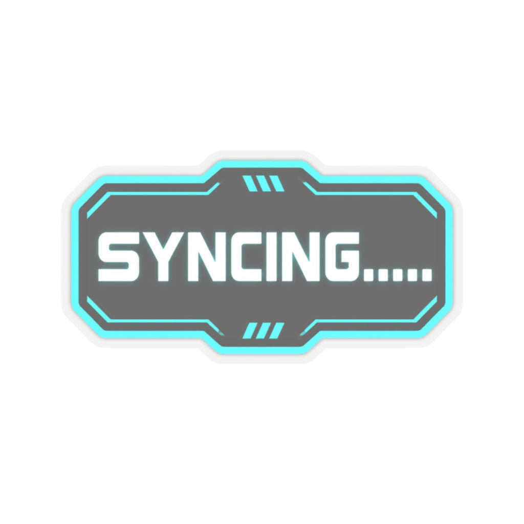 SYNCING...... Cyber Terminal Sticker | Programmer Laptop Decal Printify