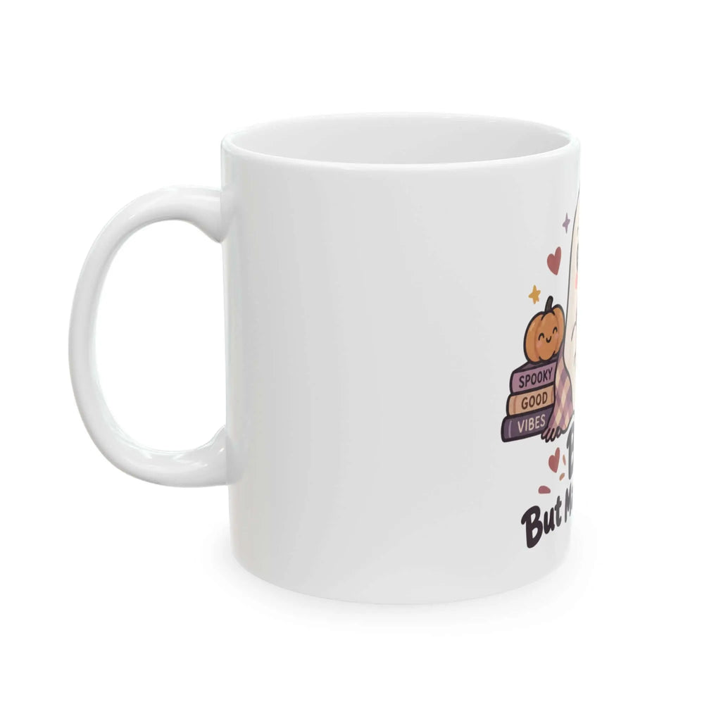 Boo But Make It Cozy Ghost Halloween Mug Printify