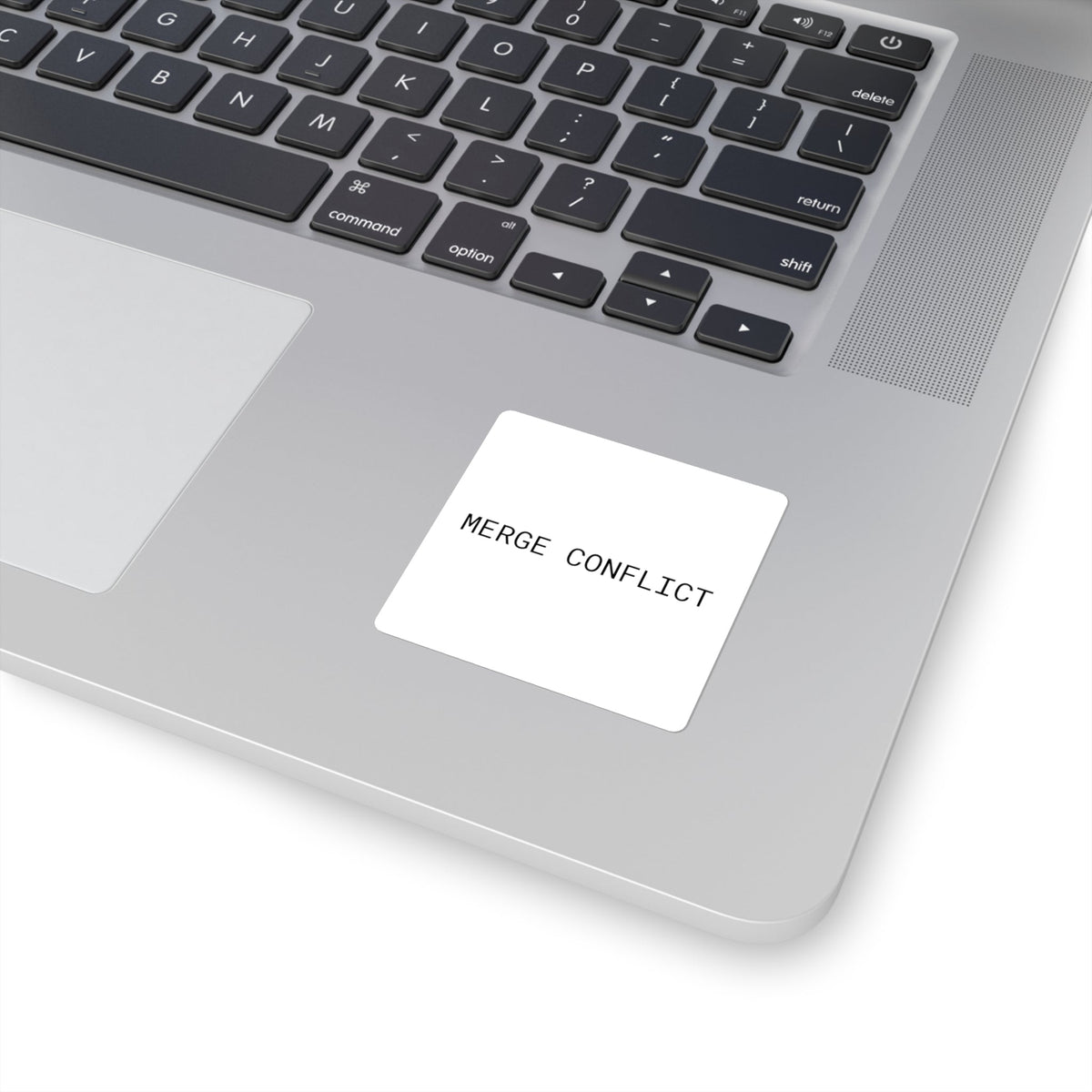 MERGE CONFLICT Square Developer Sticker | Digital Nodal Printify