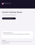 Content Calendar Studio