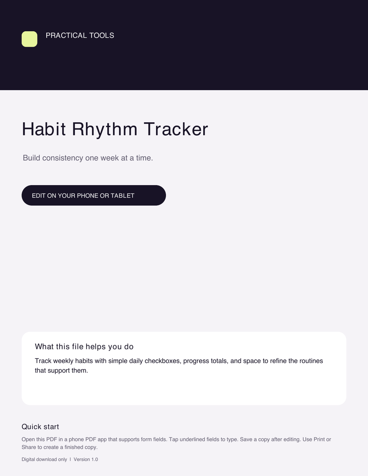 Habit Rhythm Tracker