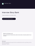 Interview Story Bank
