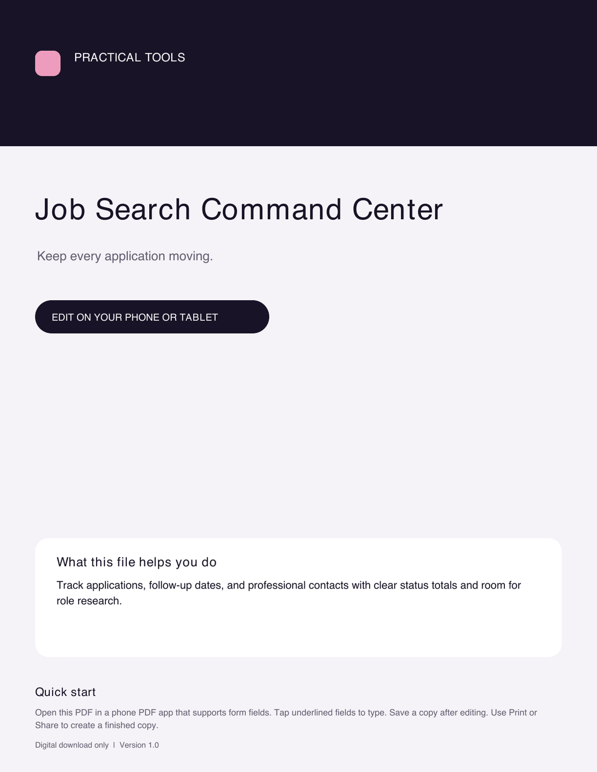 Job Search Command Center
