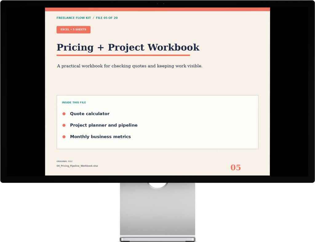 Freelance Flow Kit: Client Onboarding Templates, Proposal, Pricing Calculator & Scope of Work