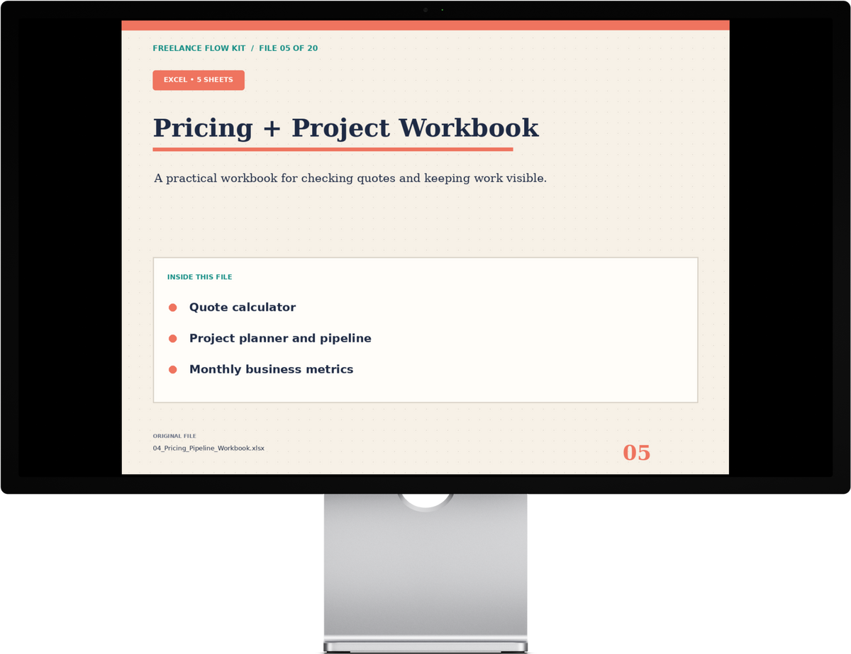 Freelance Flow Kit: Client Onboarding Templates, Proposal, Pricing Calculator & Scope of Work