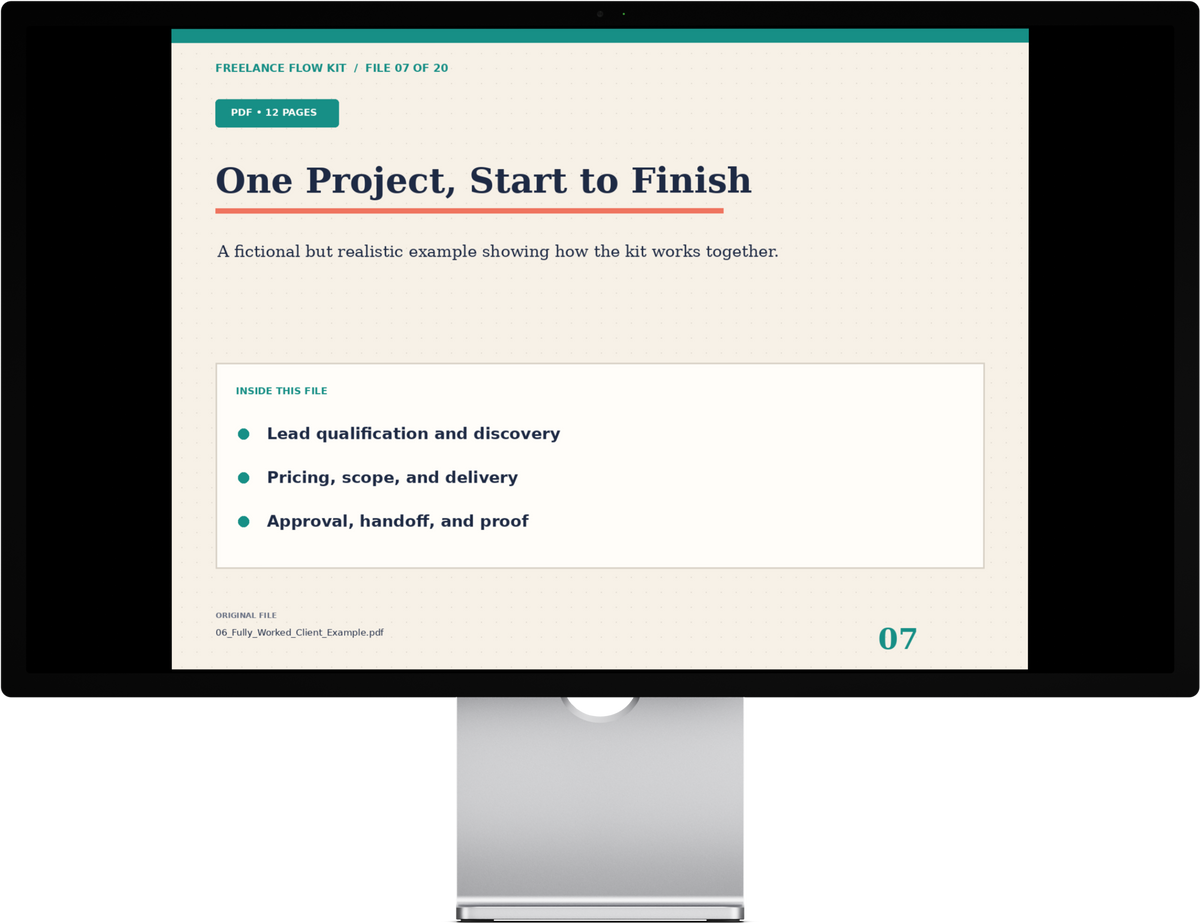 Freelance Flow Kit: Client Onboarding Templates, Proposal, Pricing Calculator & Scope of Work