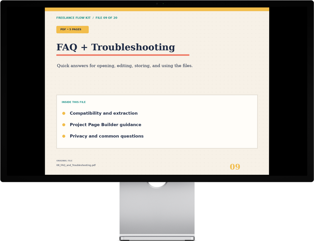 Freelance Flow Kit: Client Onboarding Templates, Proposal, Pricing Calculator & Scope of Work