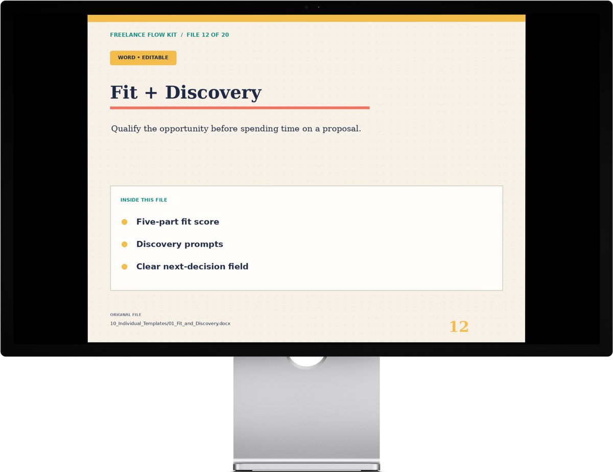 Freelance Flow Kit: Client Onboarding Templates, Proposal, Pricing Calculator & Scope of Work