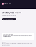 Quarterly Goal Planner