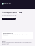 Subscription Audit Desk
